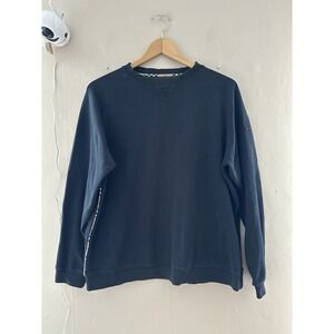 Burberry Golf Crewneck Pullover Sweater Size M Black Quiet Luxury Minimalist